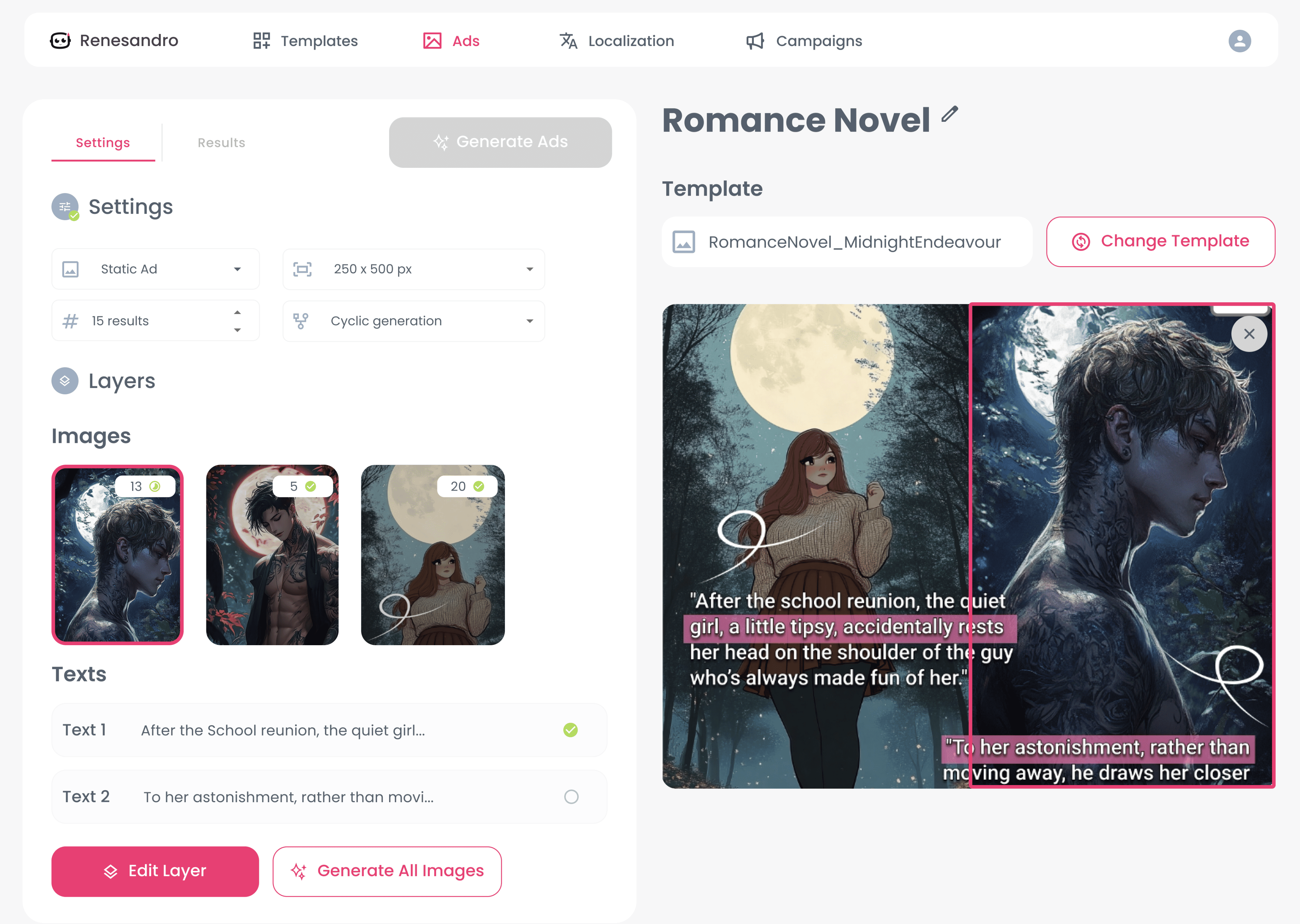 Renesandro Mobile Preview